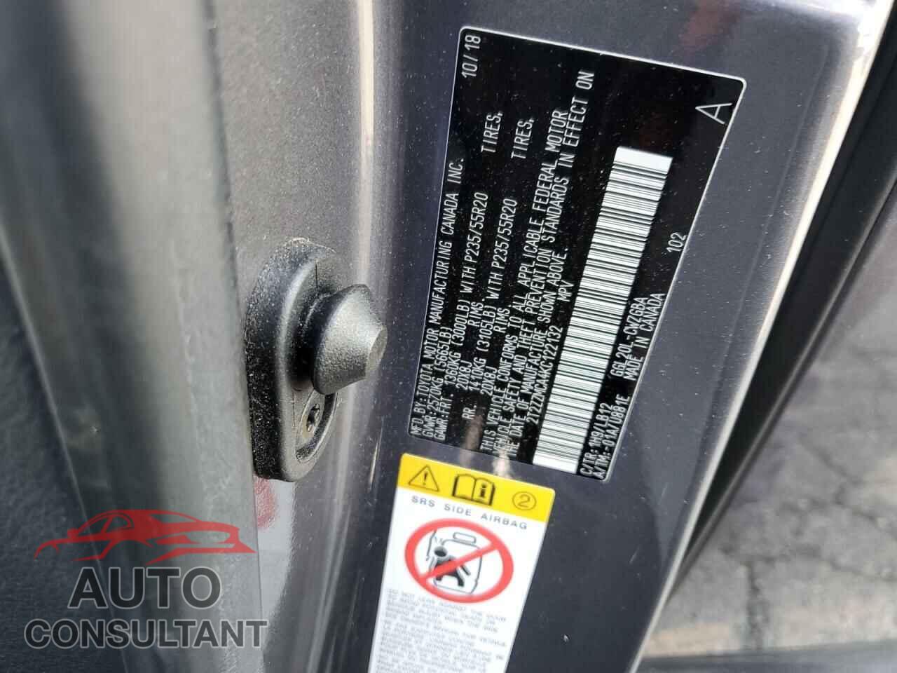 LEXUS RX350 2019 - 2T2ZZMCA4KC122132