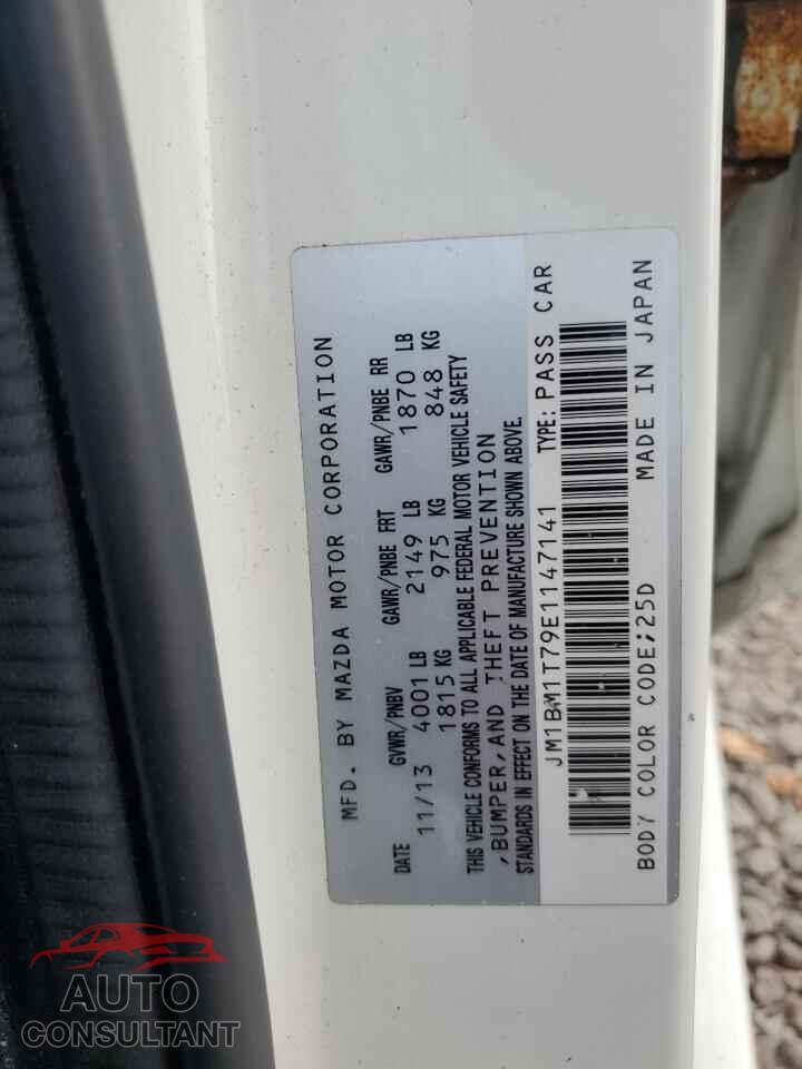 MAZDA 3 2014 - JM1BM1T79E1147141