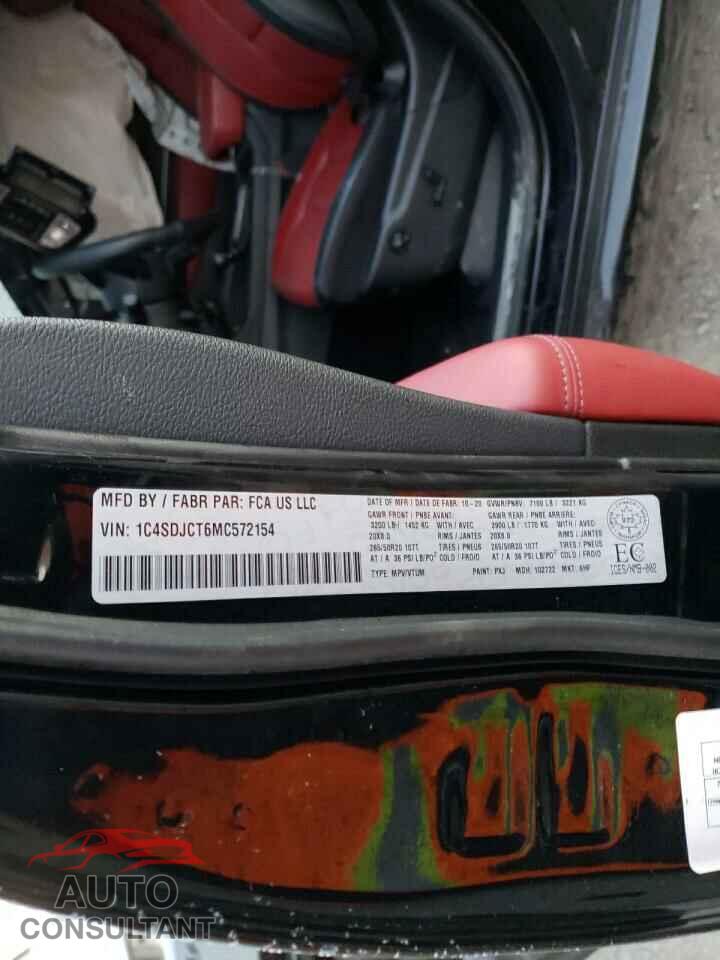 DODGE DURANGO 2021 - 1C4SDJCT6MC572154