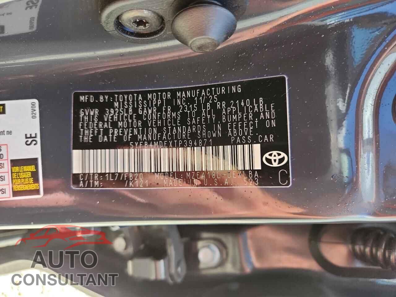 TOYOTA COROLLA 2026 - 5YFB4MDEXTP394871