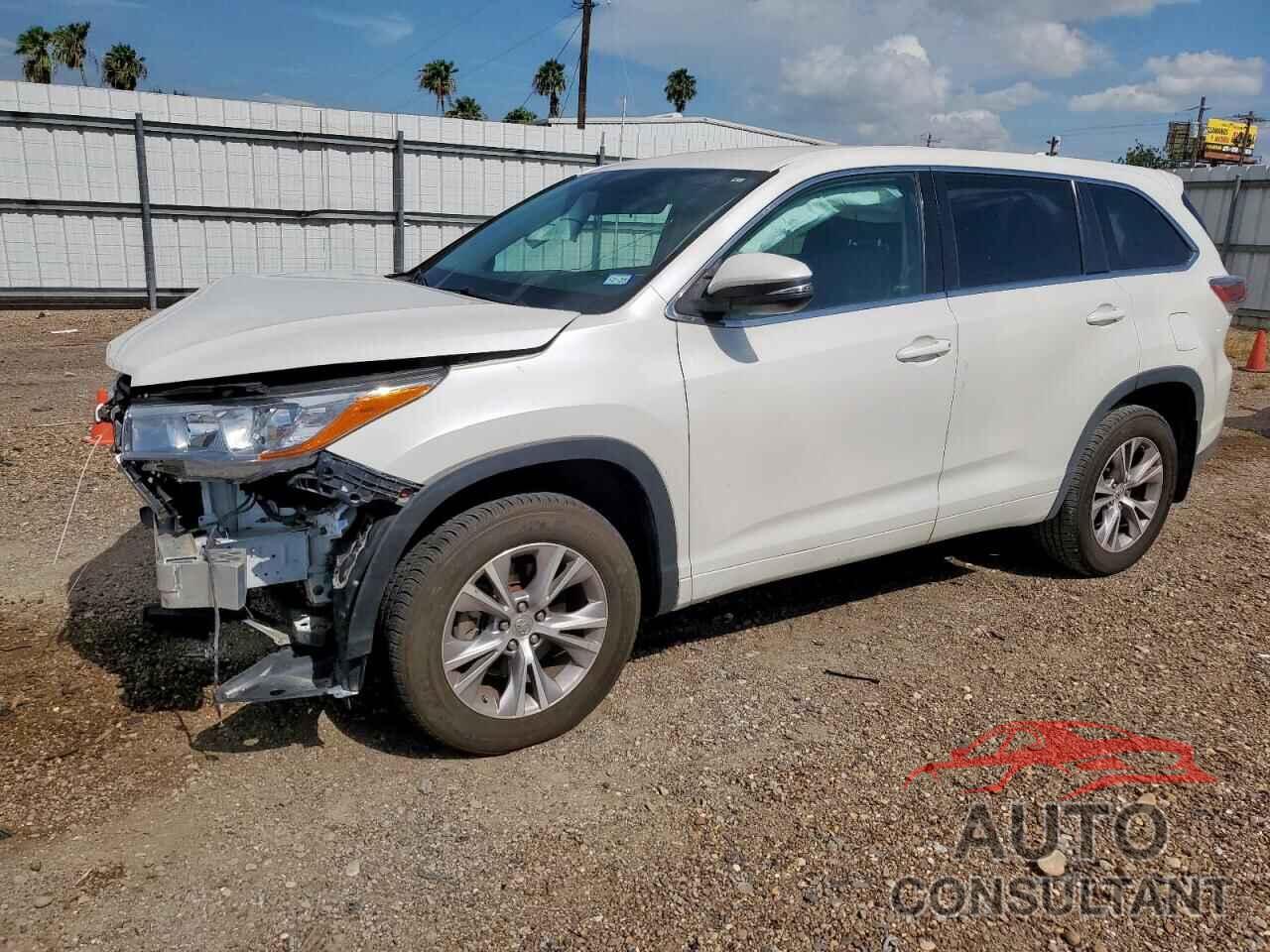 TOYOTA HIGHLANDER 2015 - 5TDZKRFH4FS116696