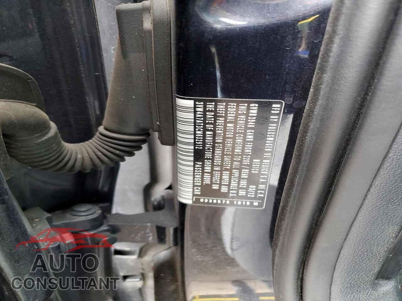 VOLKSWAGEN BEETLE 2012 - 3VW4A7AT3CM632912