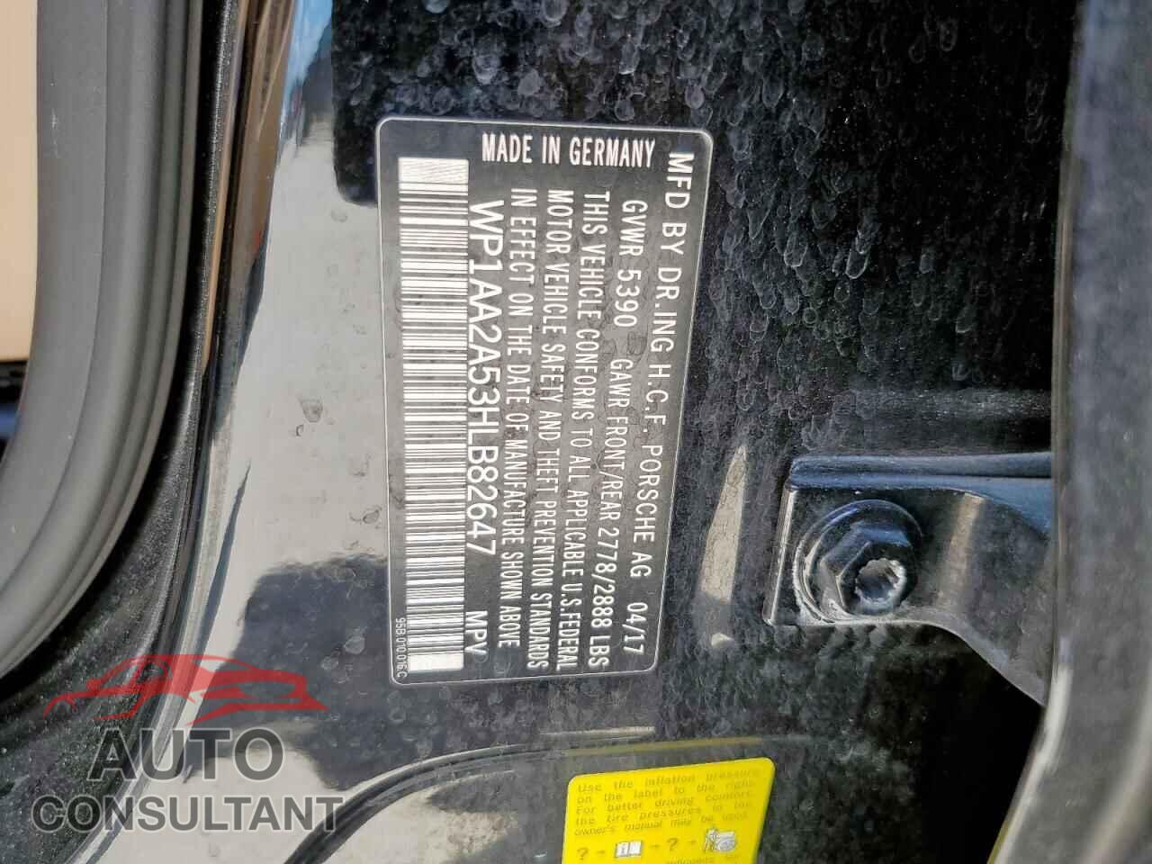 PORSCHE MACAN 2017 - WP1AA2A53HLB82647