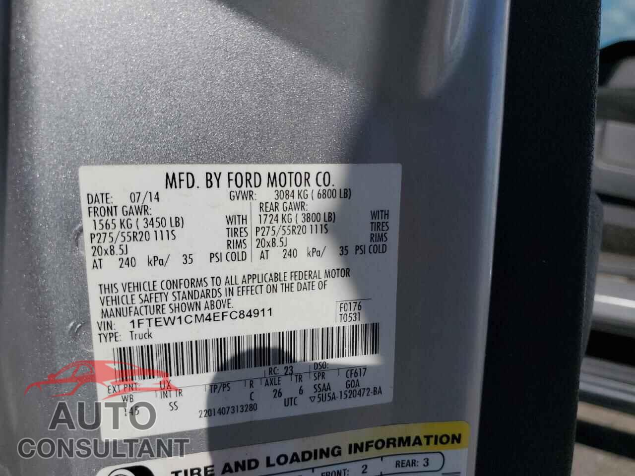 FORD F-150 2014 - 1FTEW1CM4EFC84911
