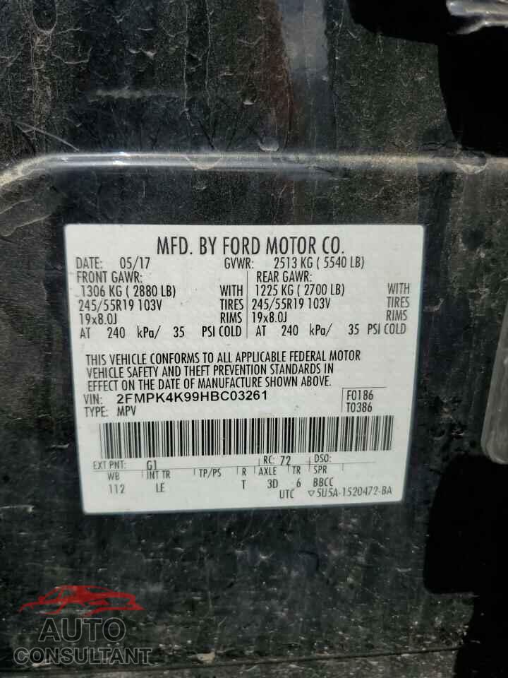 FORD EDGE 2017 - 2FMPK4K99HBC03261