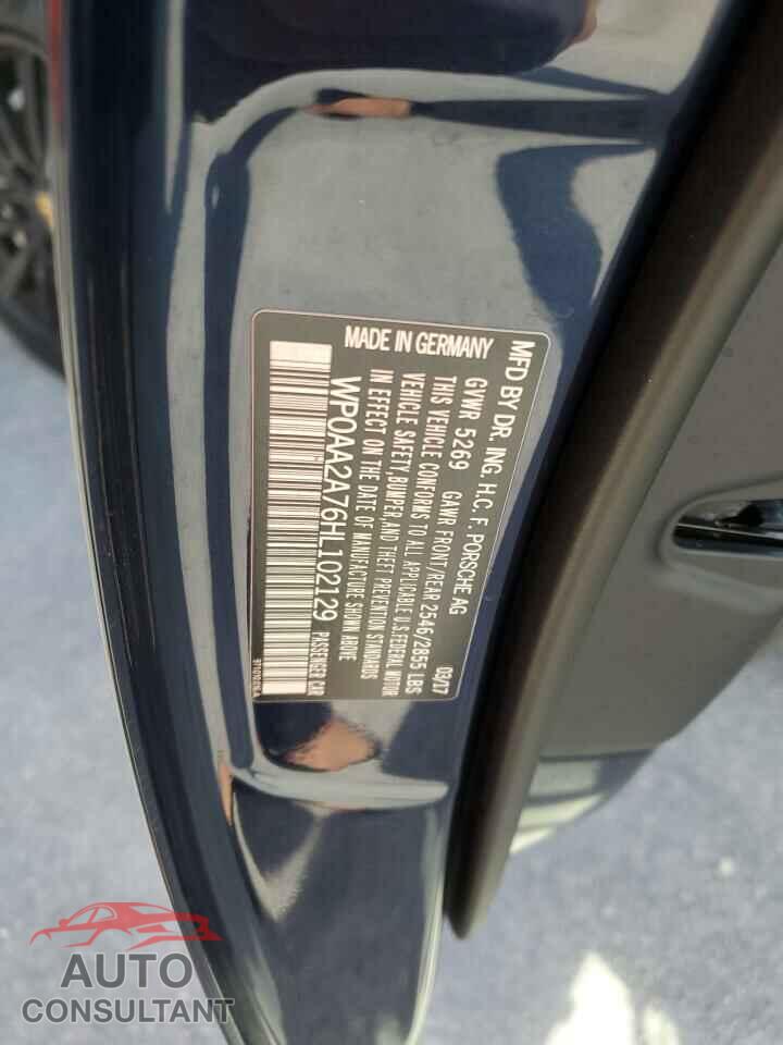 PORSCHE PANAMERA 2017 - WP0AA2A76HL102129