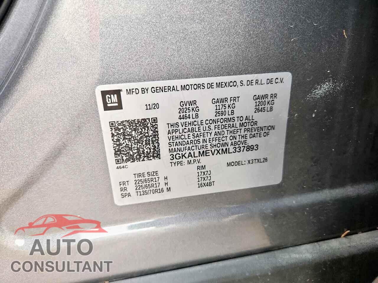 GMC TERRAIN 2021 - 3GKALMEVXML337893