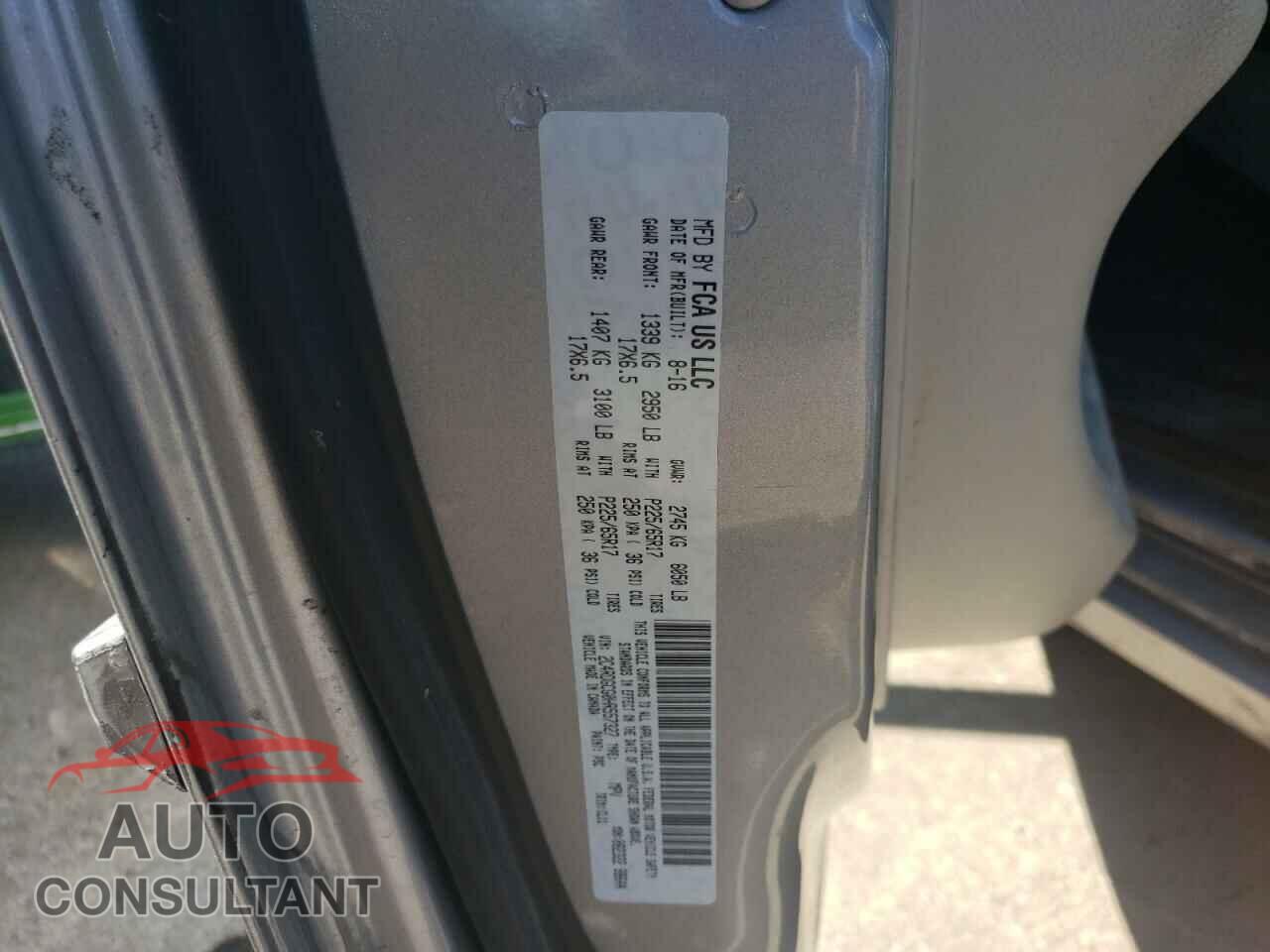 DODGE CARAVAN 2017 - 2C4RDGCG0HR557327