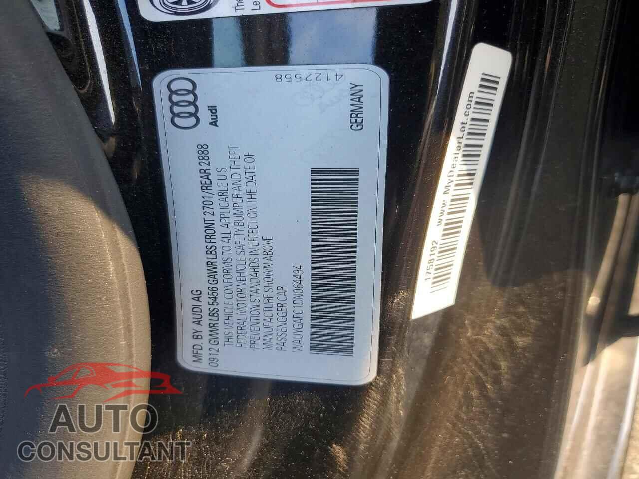 AUDI A7 2013 - WAUYGAFC1DN064494
