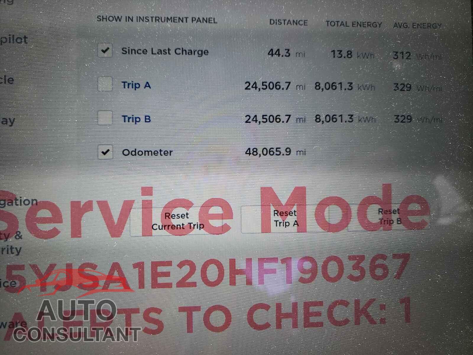TESLA MODEL S 2017 - 5YJSA1E20HF190367