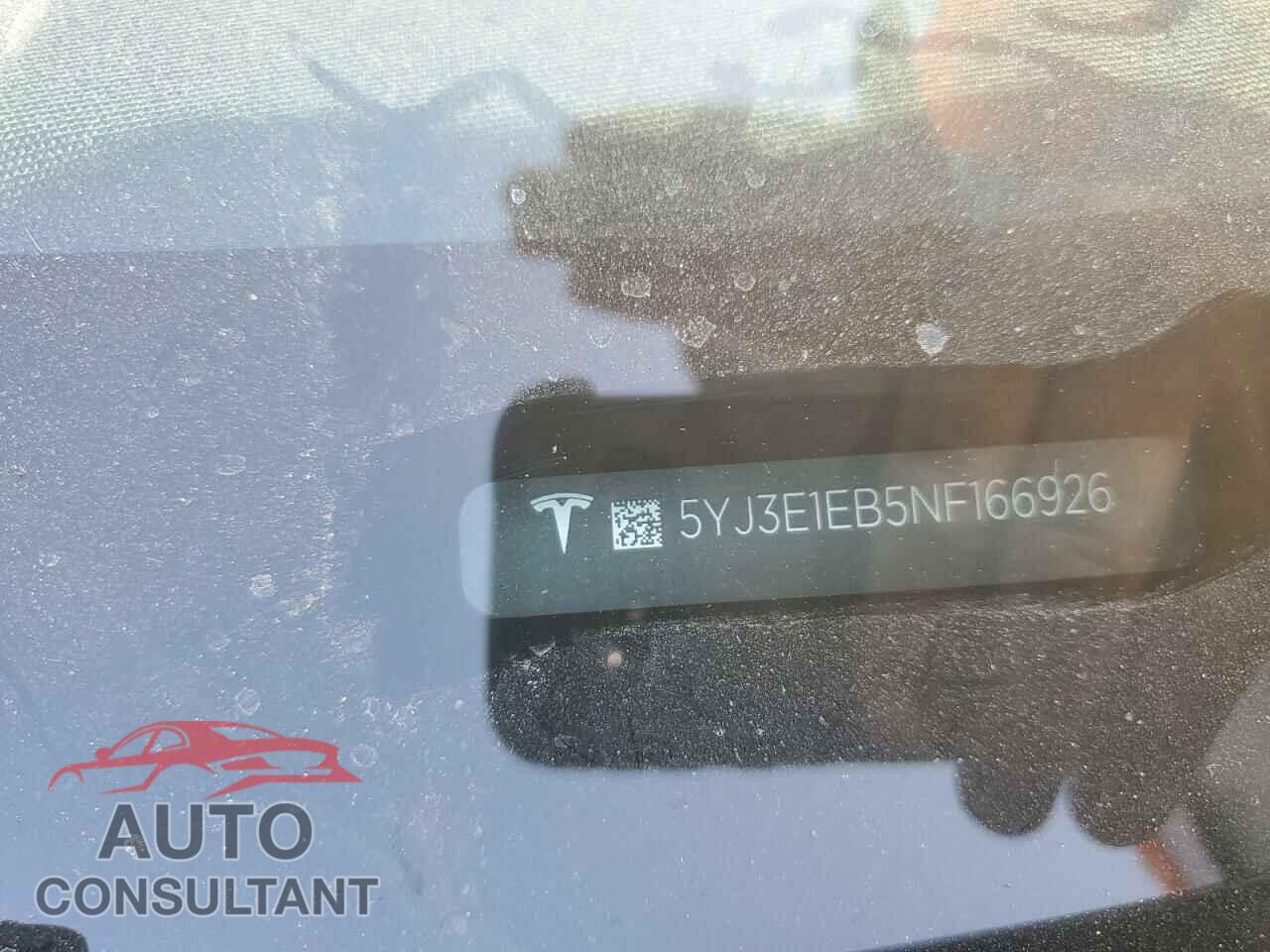 TESLA MODEL 3 2022 - 5YJ3E1EB5NF166926