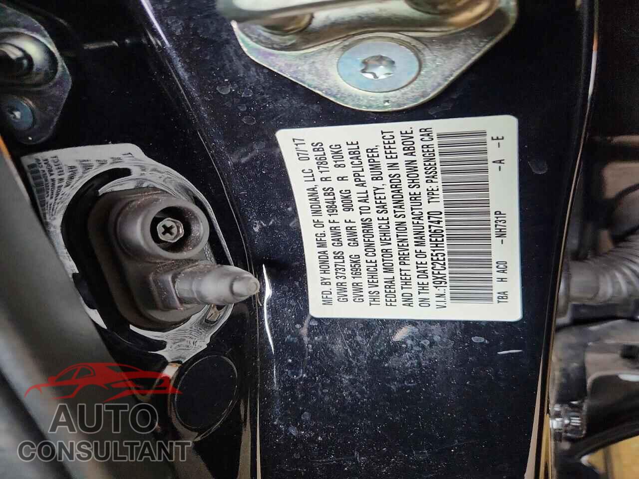 HONDA CIVIC 2017 - 19XFC2E51HE067470