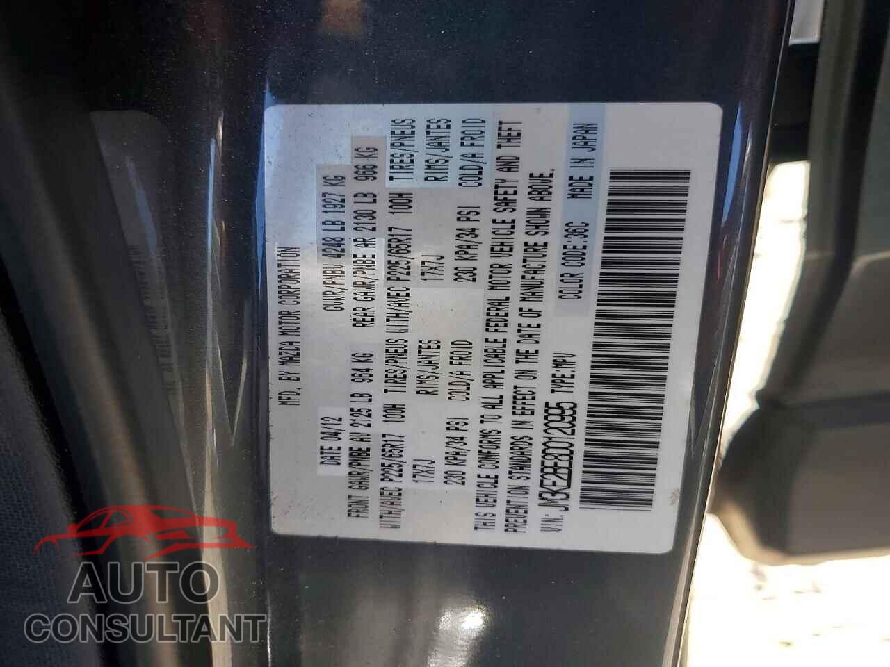 MAZDA CX-5 2013 - JM3KE2BE8D0120995