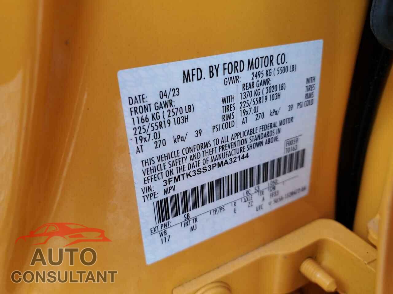 FORD MUSTANG 2023 - 3FMTK3SS3PMA32144