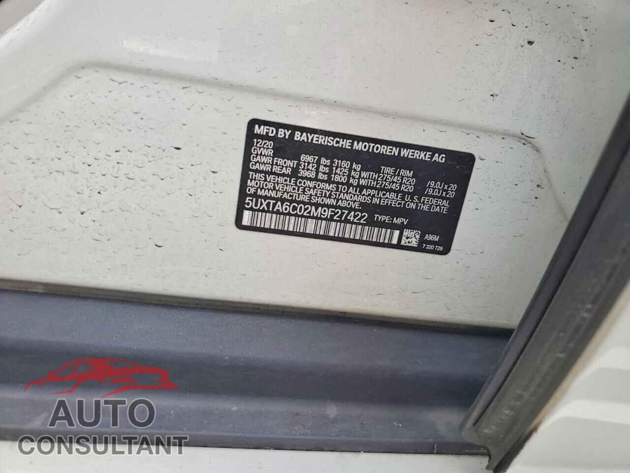 BMW X5 2021 - 5UXTA6C02M9F27422