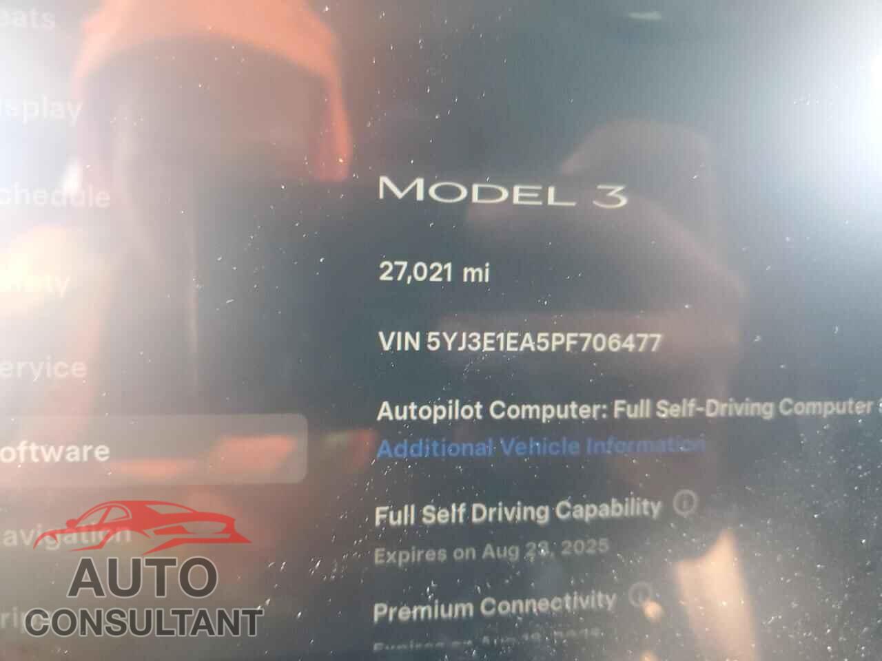 TESLA MODEL 3 2023 - 5YJ3E1EA5PF706477