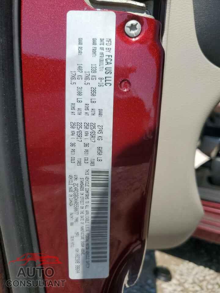 DODGE CARAVAN 2017 - 2C4RDGBGXHR550077