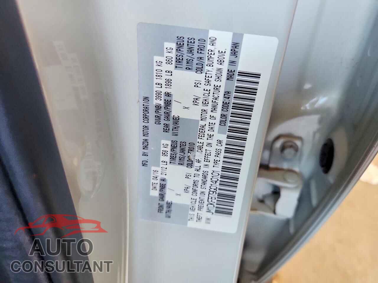 MAZDA CX-3 2016 - JM1DKFB79G0140101