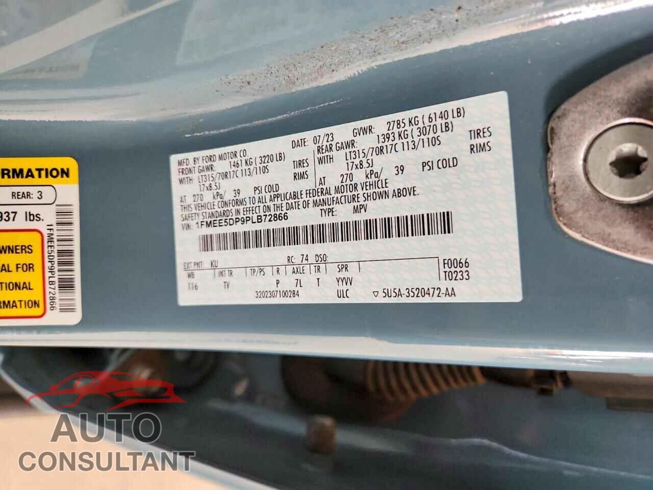 FORD BRONCO 2023 - 1FMEE5DP9PLB72866