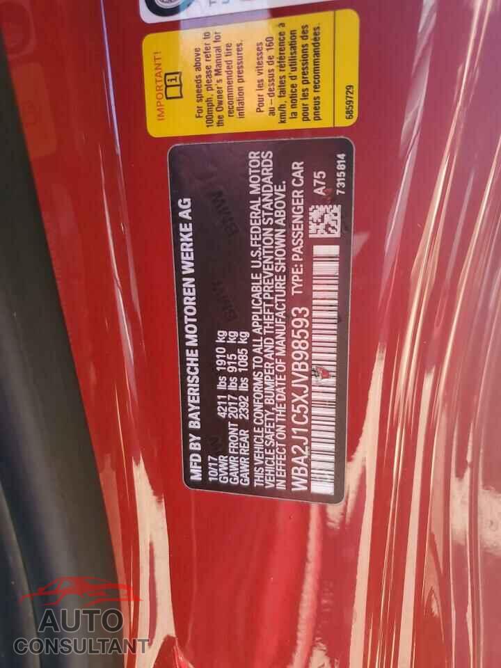 BMW 2 SERIES 2018 - WBA2J1C5XJVB98593