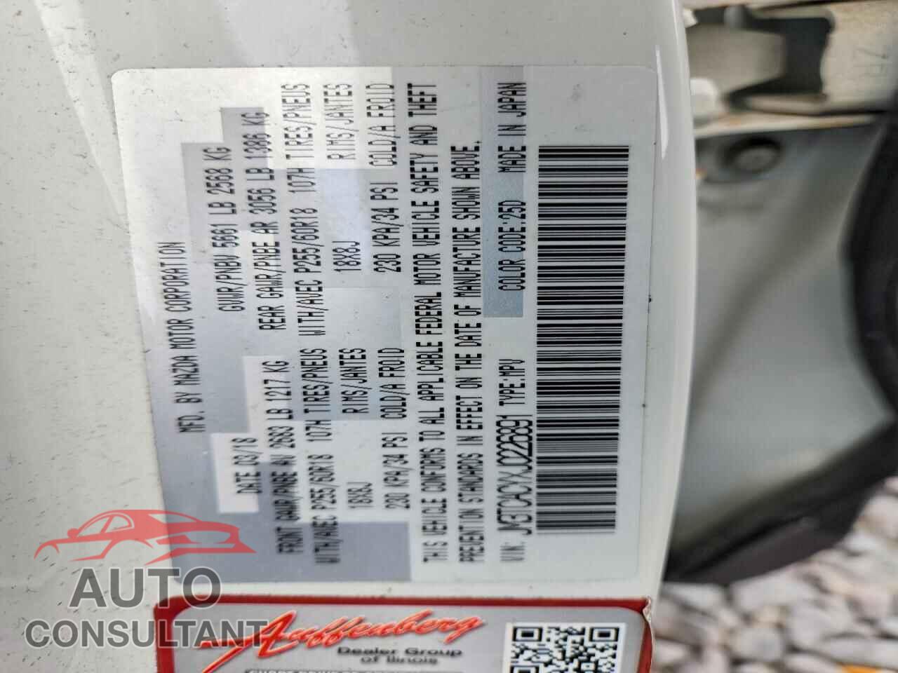 MAZDA CX-9 2018 - JM3TCACYXJ0226891