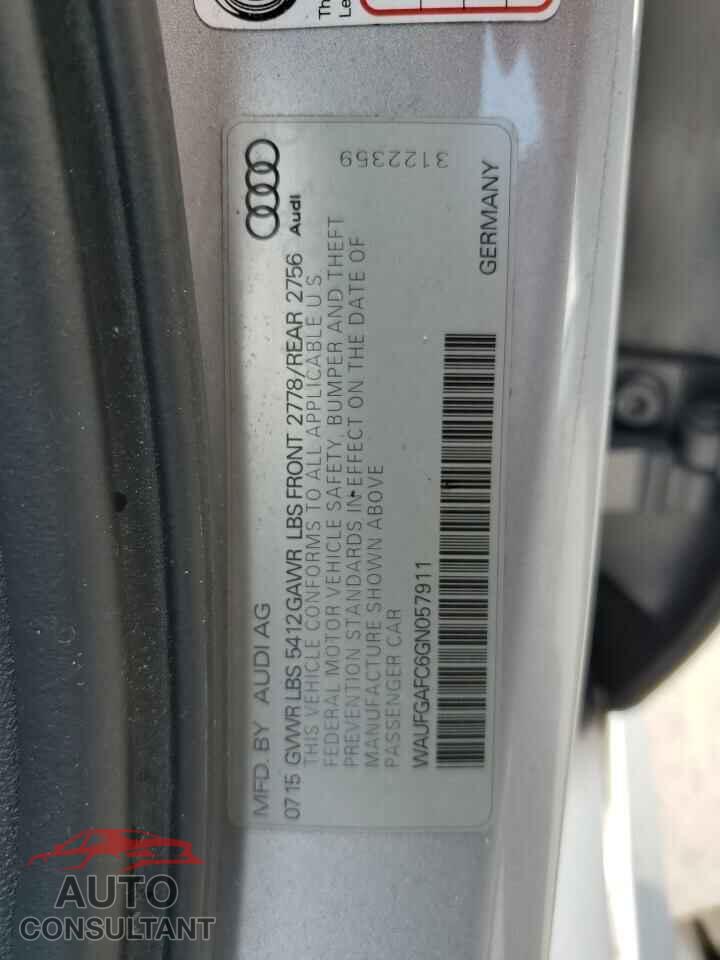 AUDI A6 2016 - WAUFGAFC6GN057911