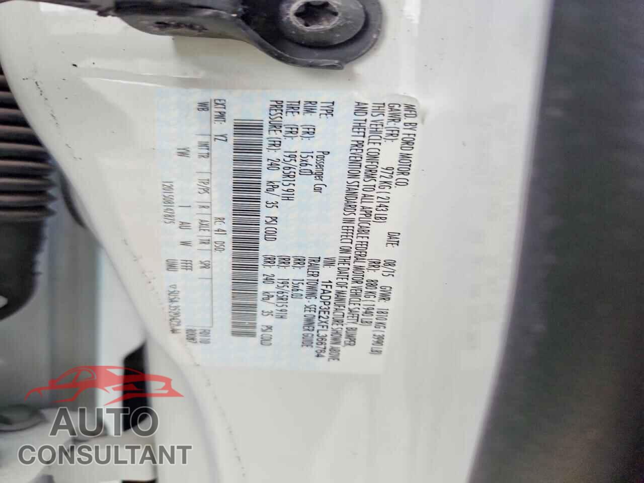 FORD FOCUS 2015 - 1FADP3E2XFL366764