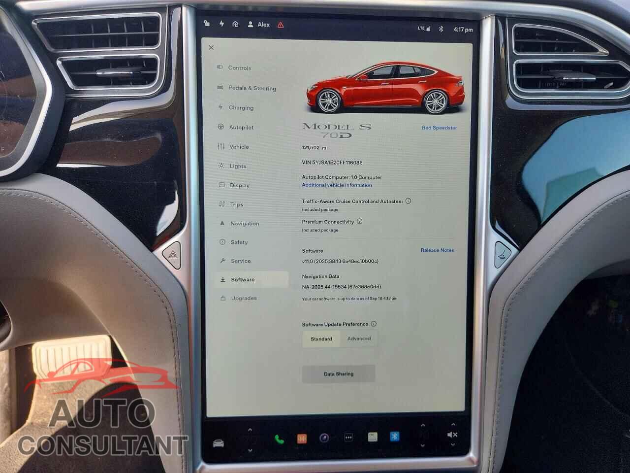 TESLA MODEL S 2015 - 5YJSA1E20FF116086