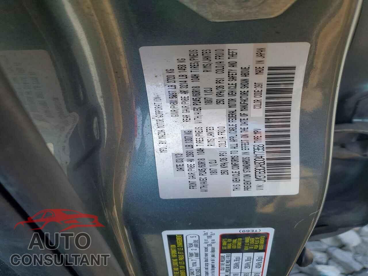 MAZDA CX-9 2013 - JM3TB3CA8D0417358