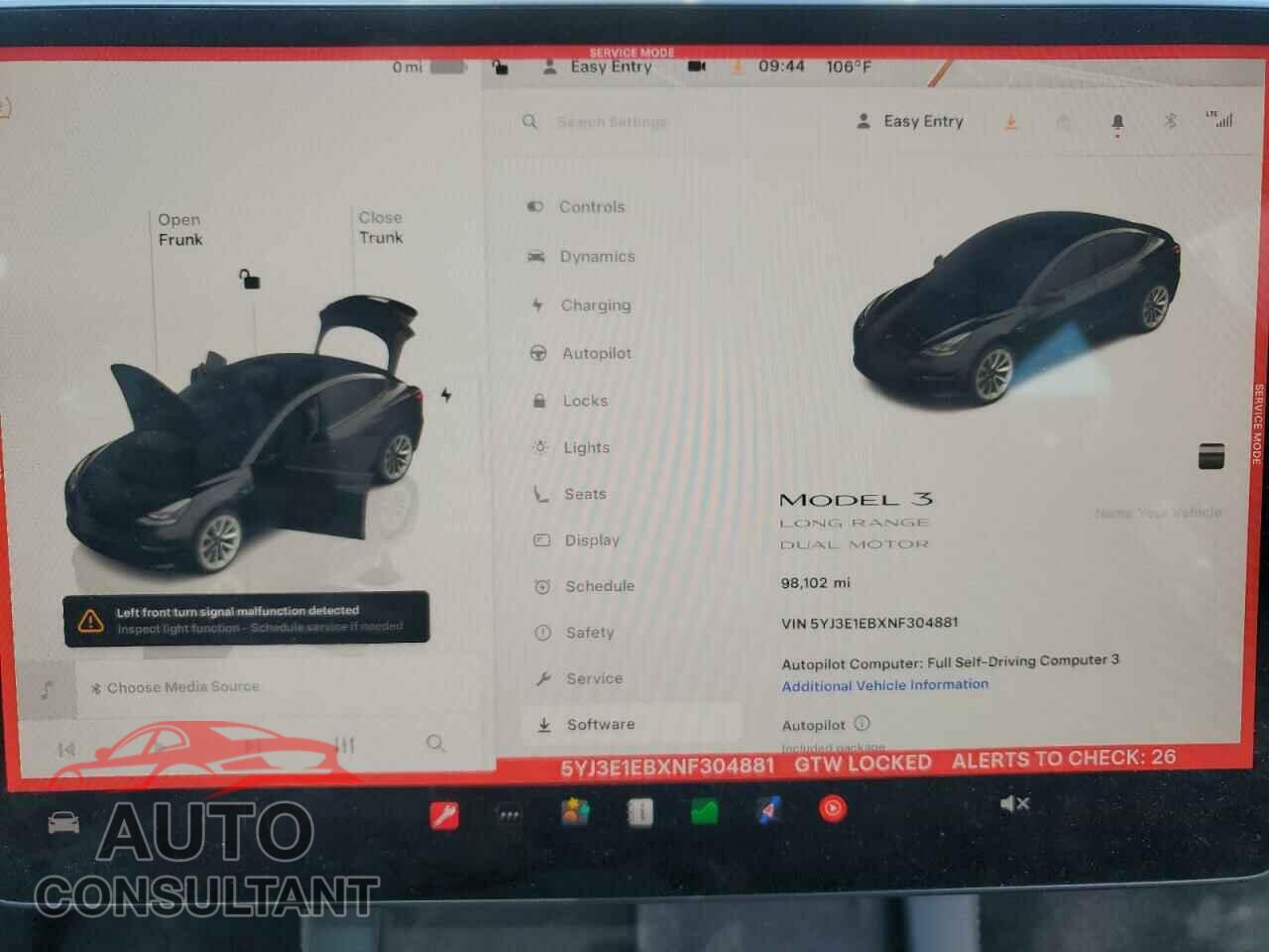 TESLA MODEL 3 2022 - 5YJ3E1EBXNF304881