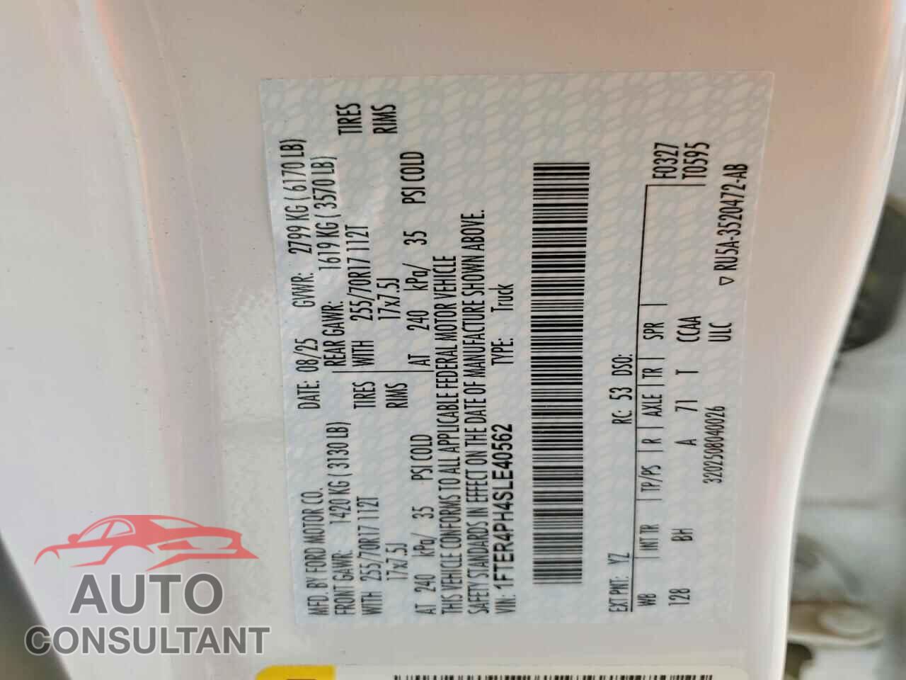 FORD RANGER 2025 - 1FTER4PH4SLE40562