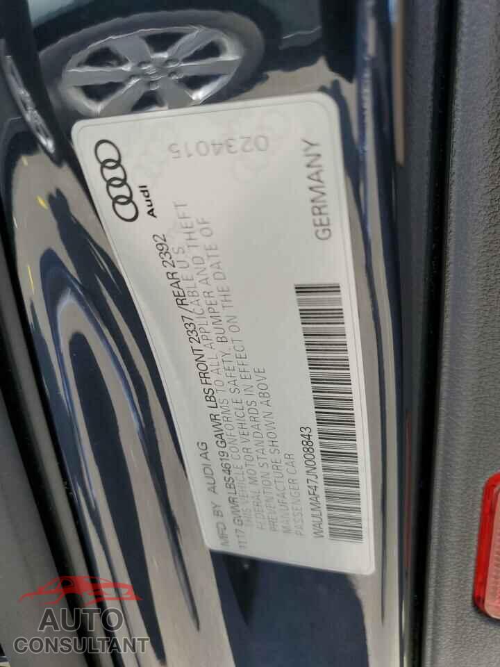 AUDI A4 2018 - WAULMAF47JN008843