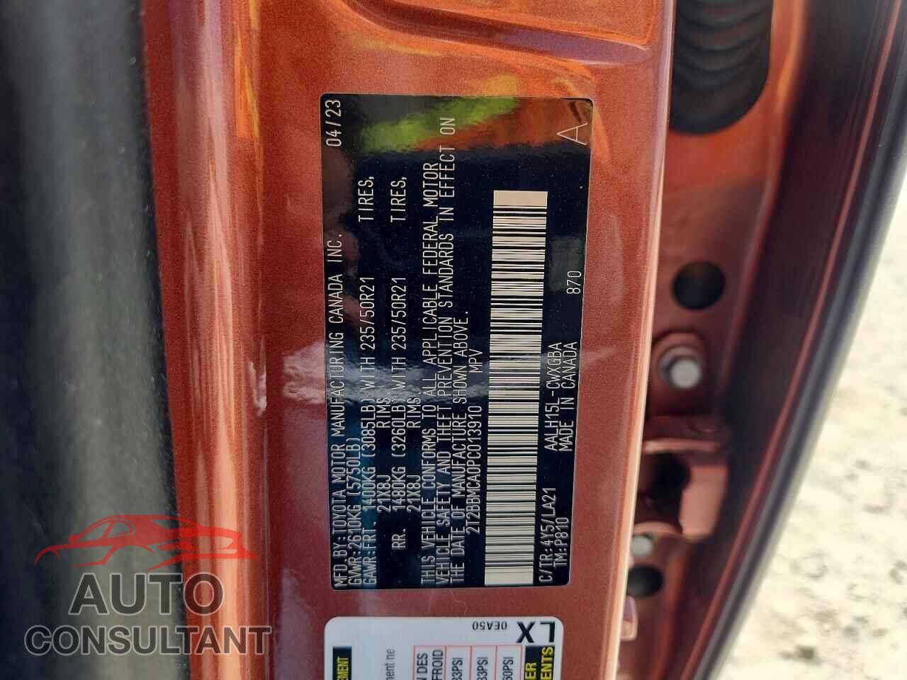 LEXUS UNKNOWN 2023 - 2T2BBMCA0PC013910