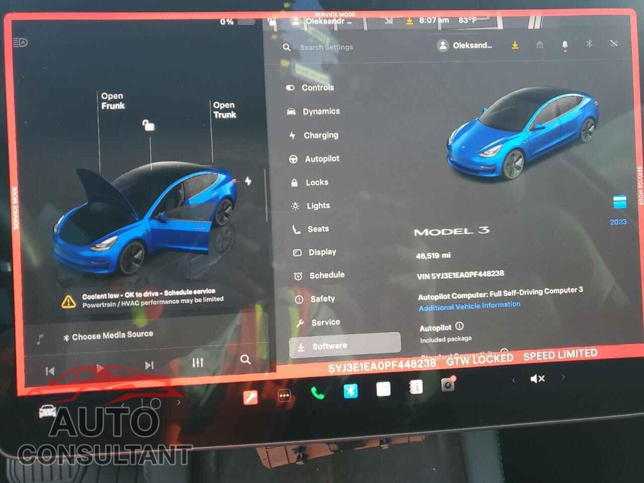 TESLA MODEL 3 2023 - 5YJ3E1EA0PF448238
