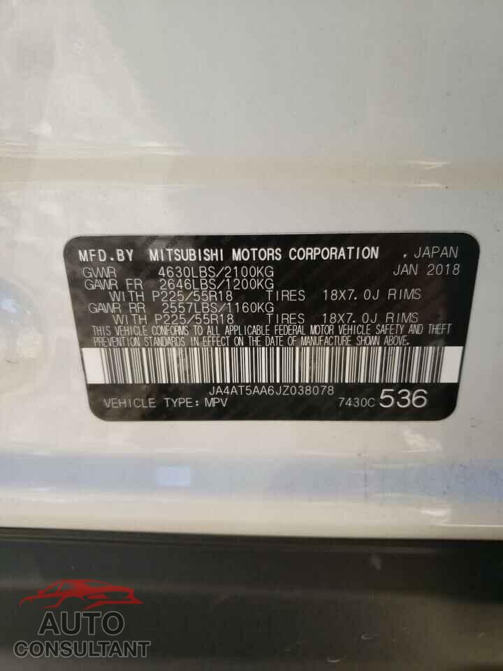 MITSUBISHI ECLIPSE 2018 - JA4AT5AA6JZ038078