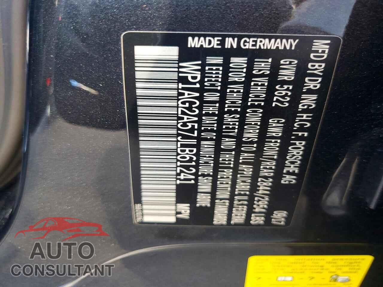 PORSCHE MACAN 2018 - WP1AG2A57JLB61241