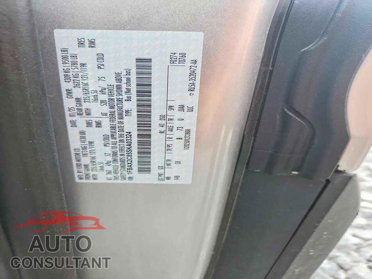 FORD TRANSIT CO 2025 - 1FBAX2C85SKA03324