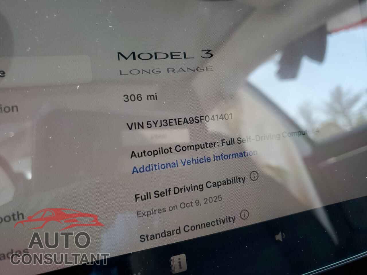 TESLA MODEL 3 2025 - 5YJ3E1EA9SF041401
