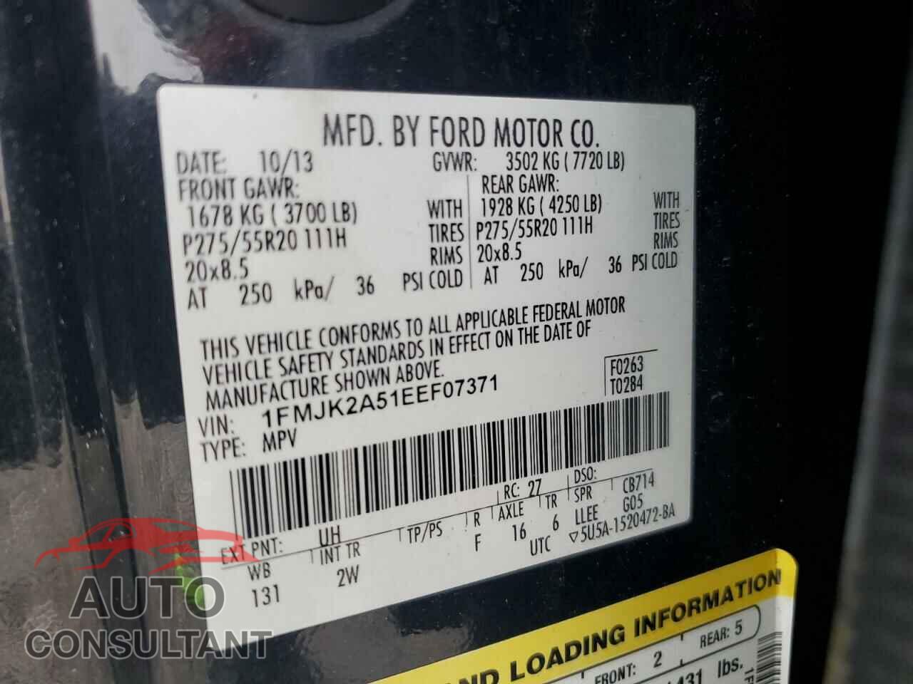 FORD EXPEDITION 2014 - 1FMJK2A51EEF07371