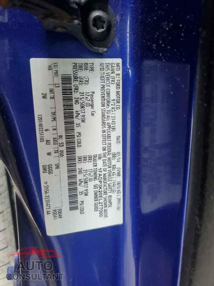 FORD FOCUS 2014 - 1FADP3K20EL277000