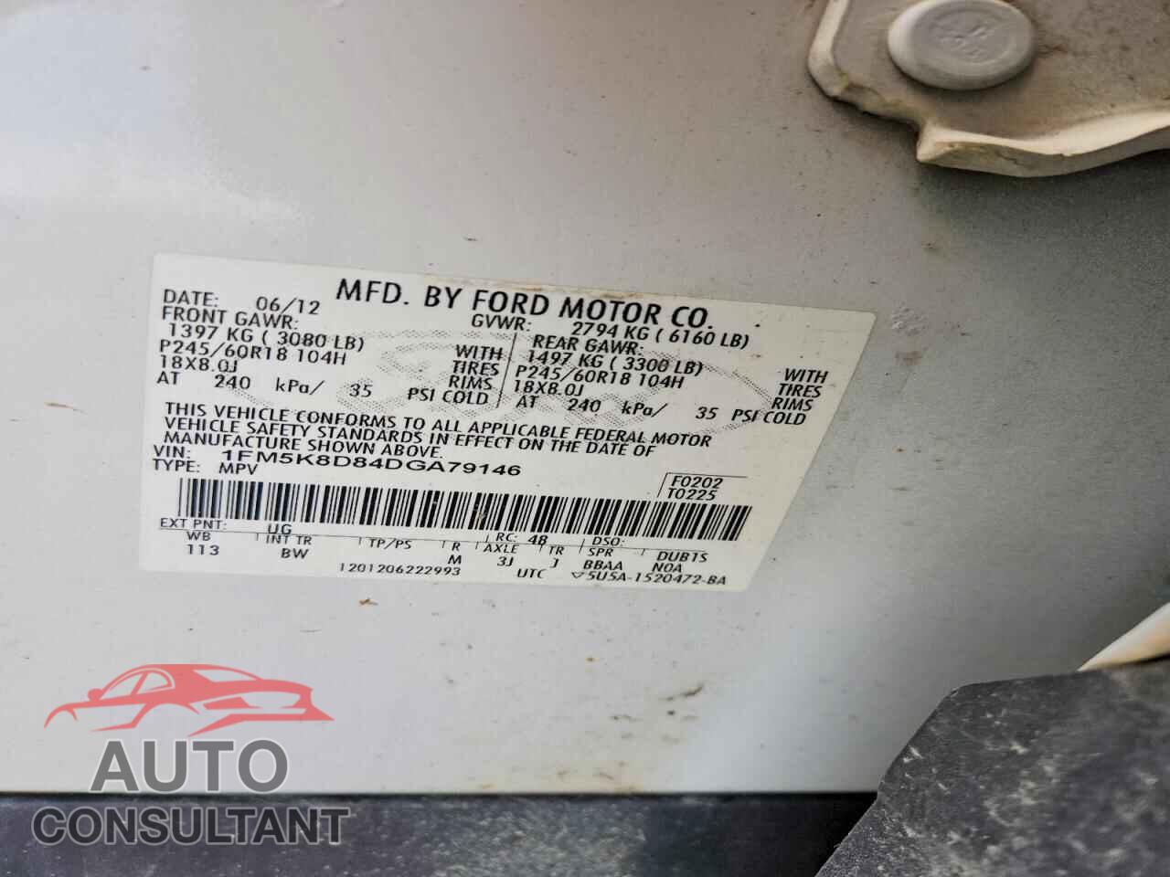 FORD EXPLORER 2013 - 1FM5K8D84DGA79146