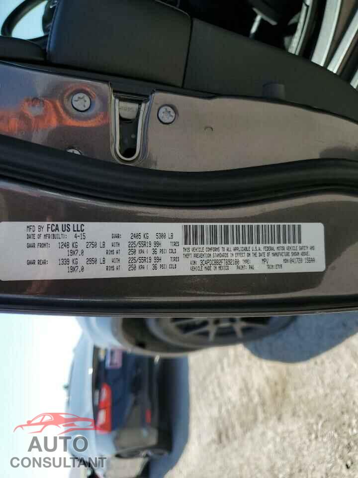 DODGE JOURNEY 2015 - 3C4PDCBB2FT692180