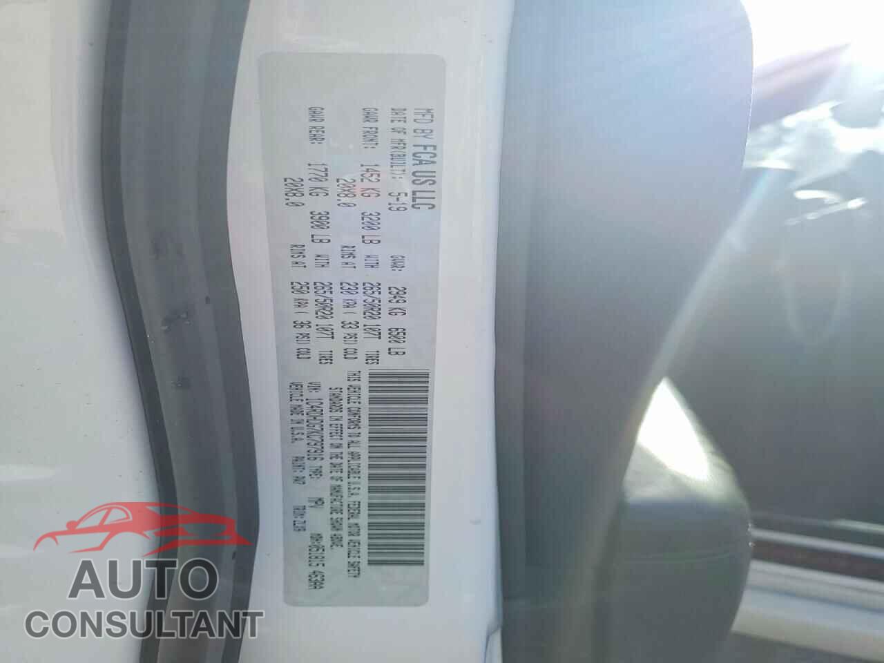 DODGE DURANGO 2019 - 1C4RDHDG7KC797916