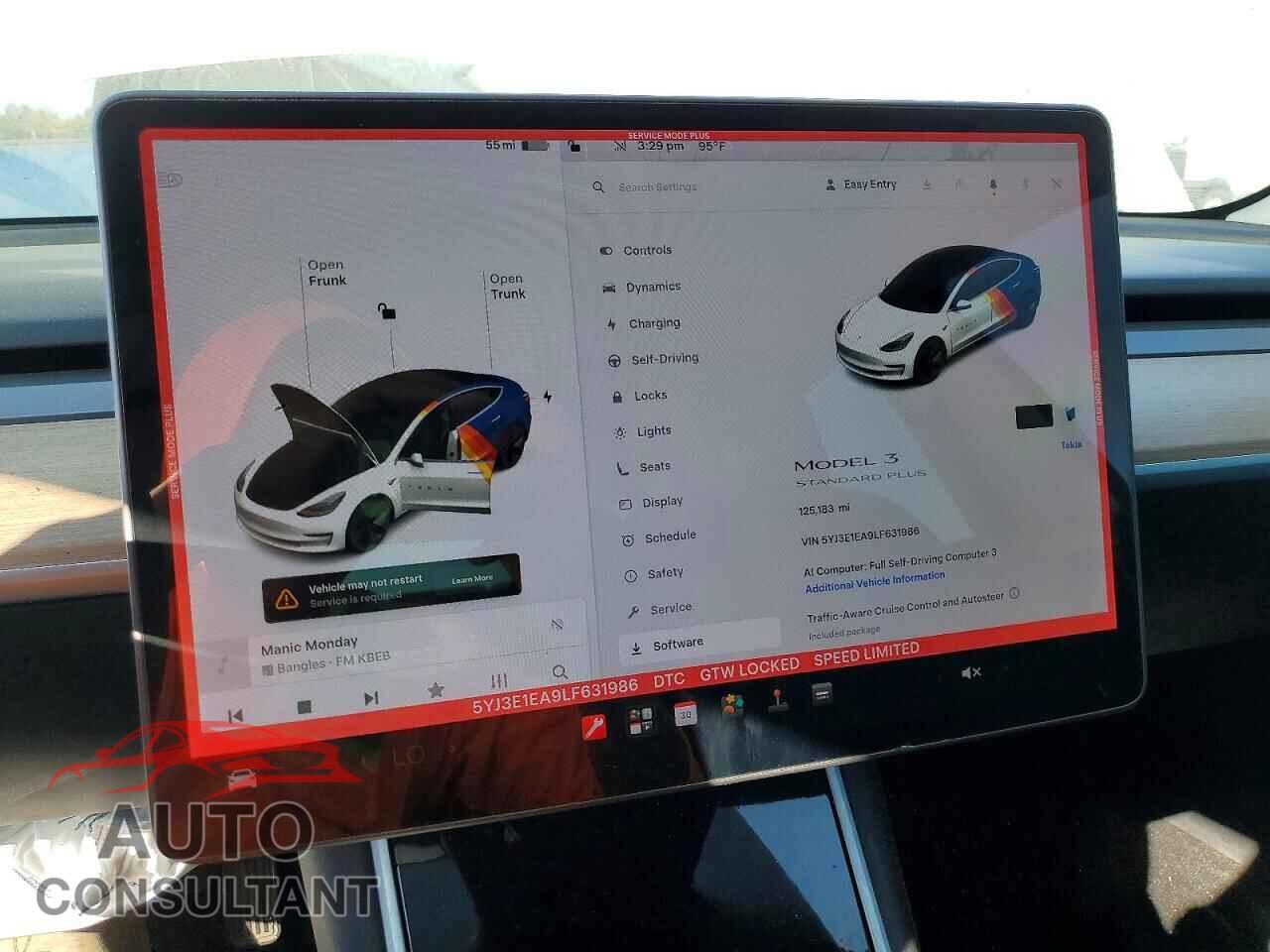 TESLA MODEL 3 2020 - 5YJ3E1EA9LF631986