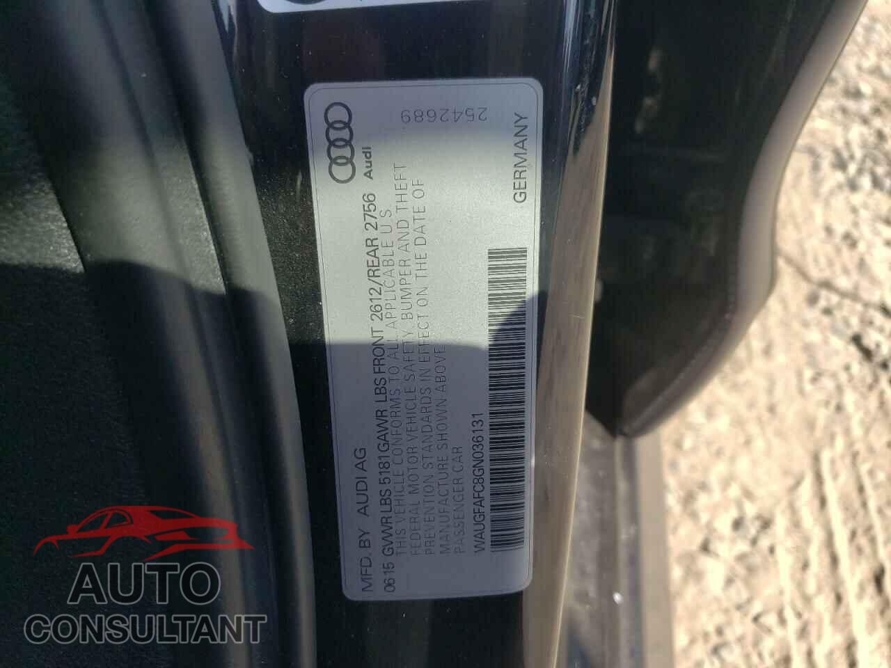 AUDI A6 2016 - WAUGFAFC8GN036131