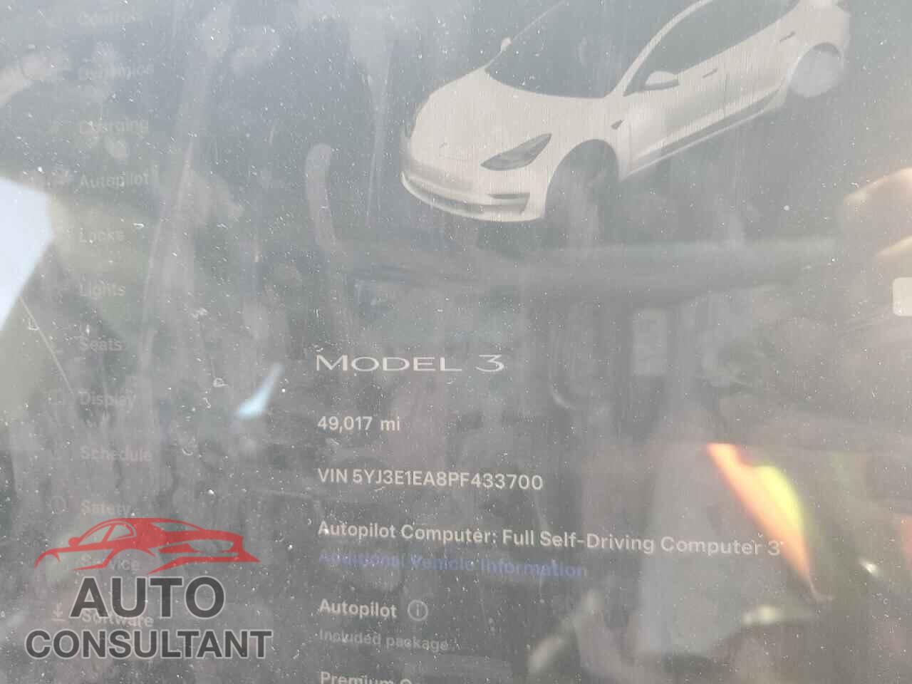 TESLA MODEL 3 2023 - 5YJ3E1EA8PF433700