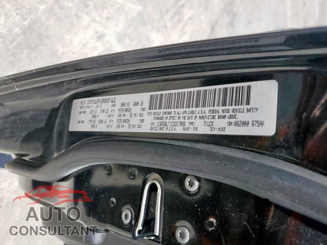 DODGE RAM 1500 2012 - 1C6RD6LT1CS317886