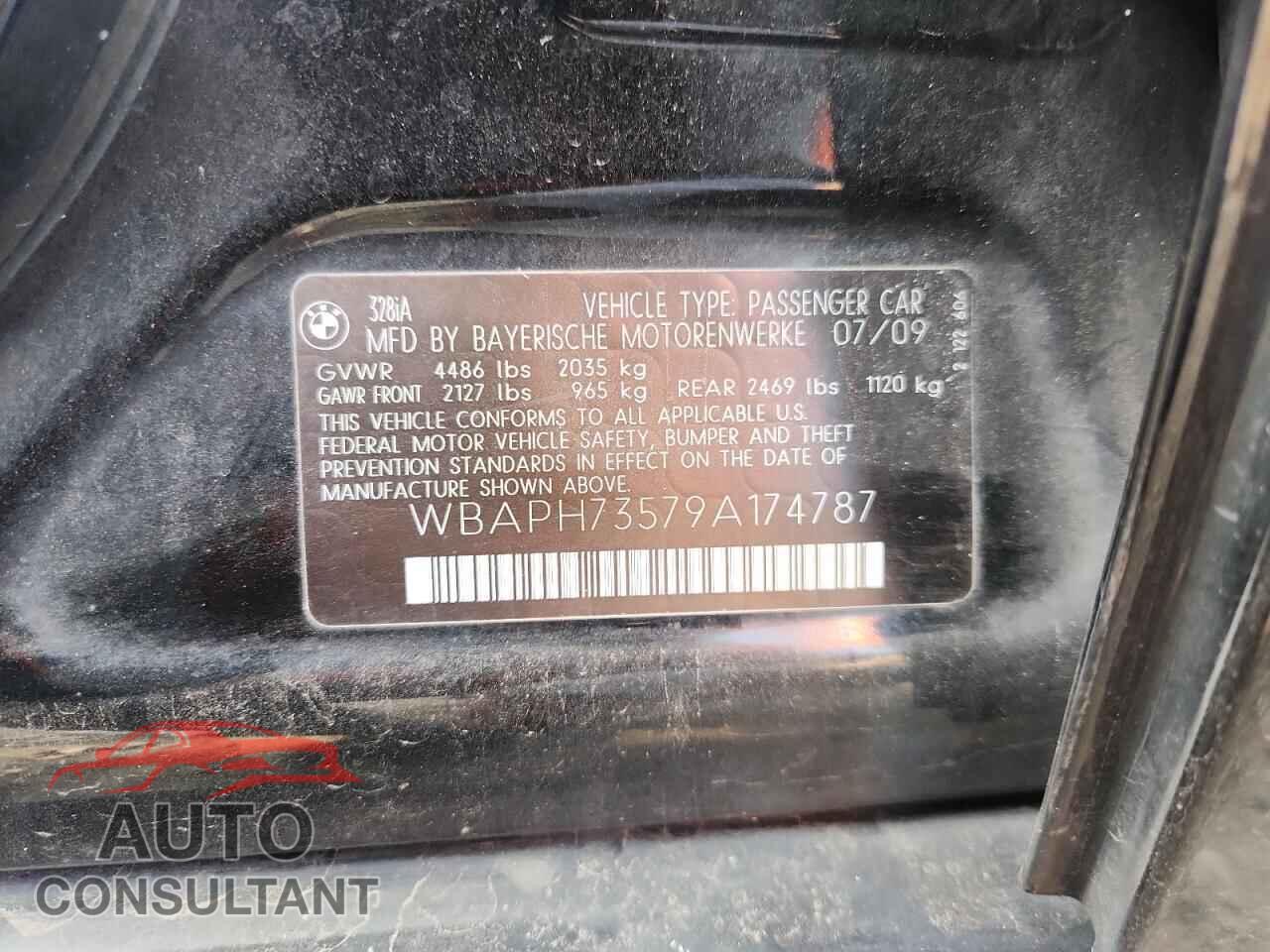 BMW 3 SERIES 2009 - WBAPH73579A174787