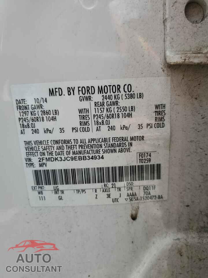 FORD EDGE 2014 - 2FMDK3JC9EBB34934