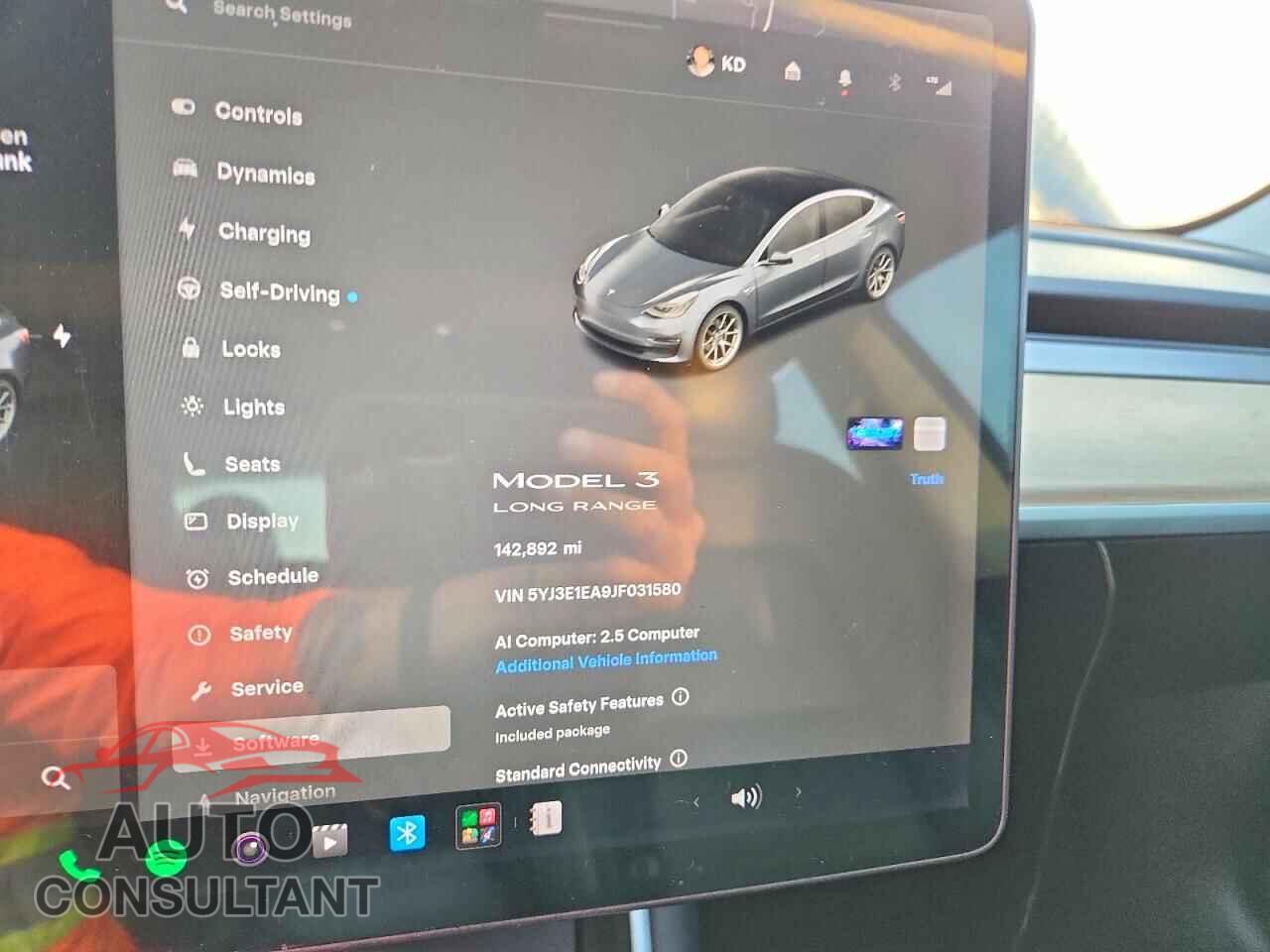 TESLA MODEL 3 2018 - 5YJ3E1EA9JF031580